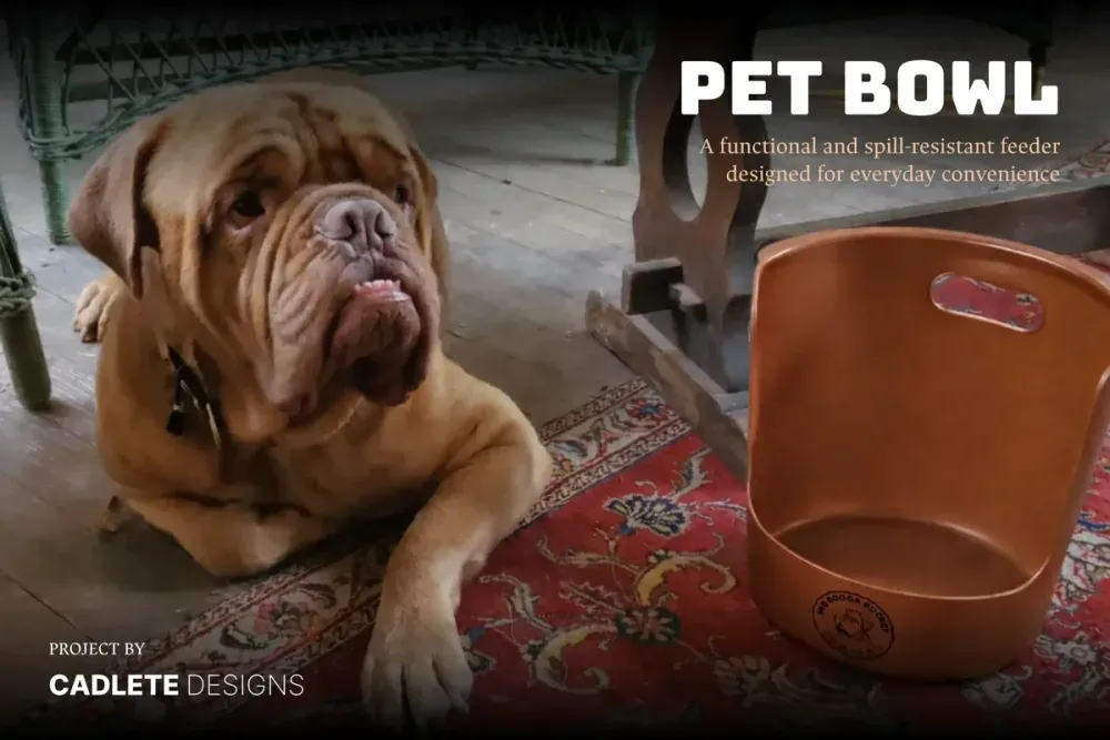 Custom Pet Feeder Bowl, a real case study by CADLETE Designs
