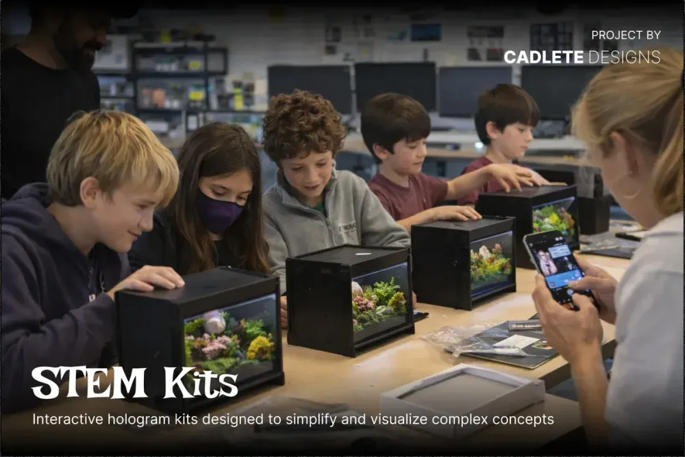 Lemur DIY Hologram STEM Kit, a real case study by CADLETE Designs