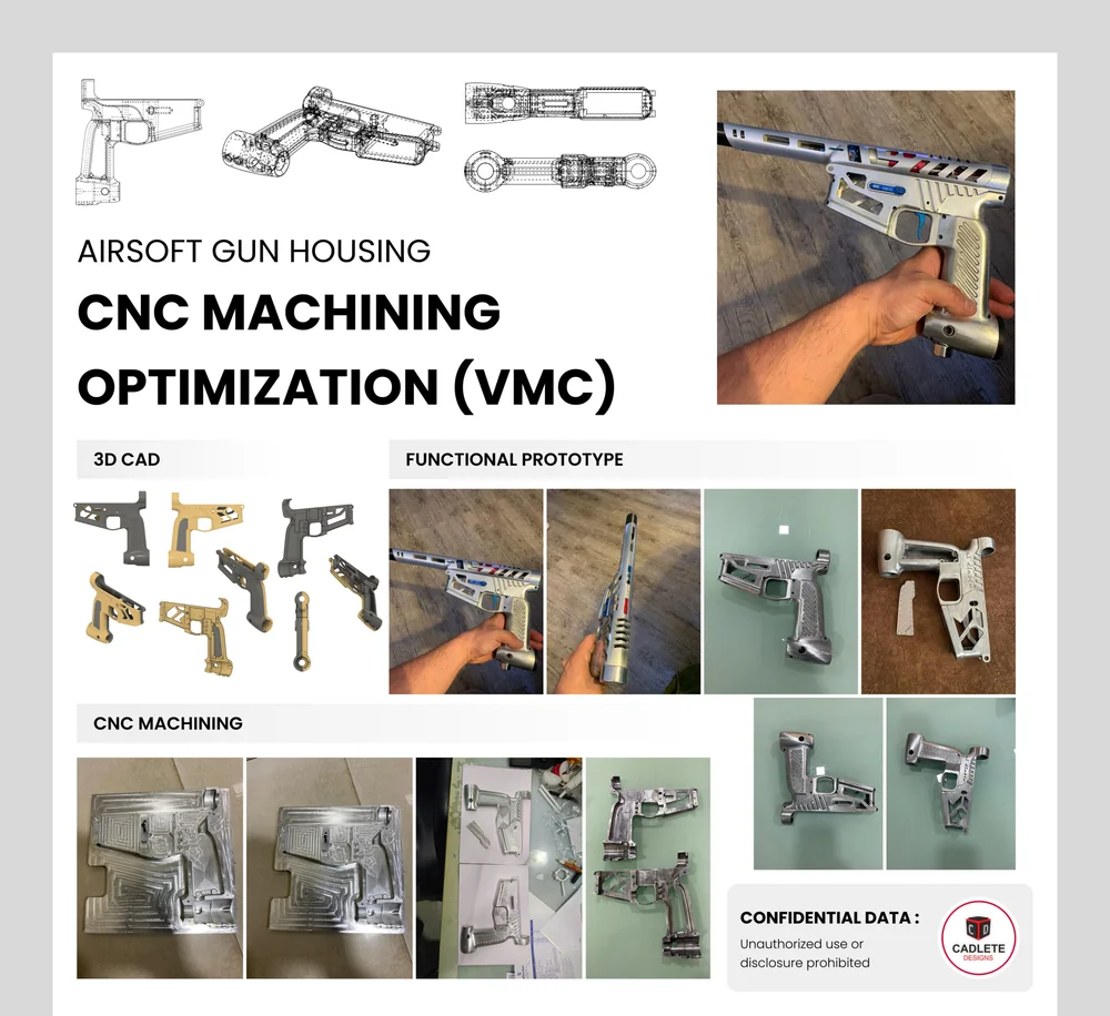 Airsoft Gun Housing VMC, a real product design and manufacturing project by CADLETE Designs